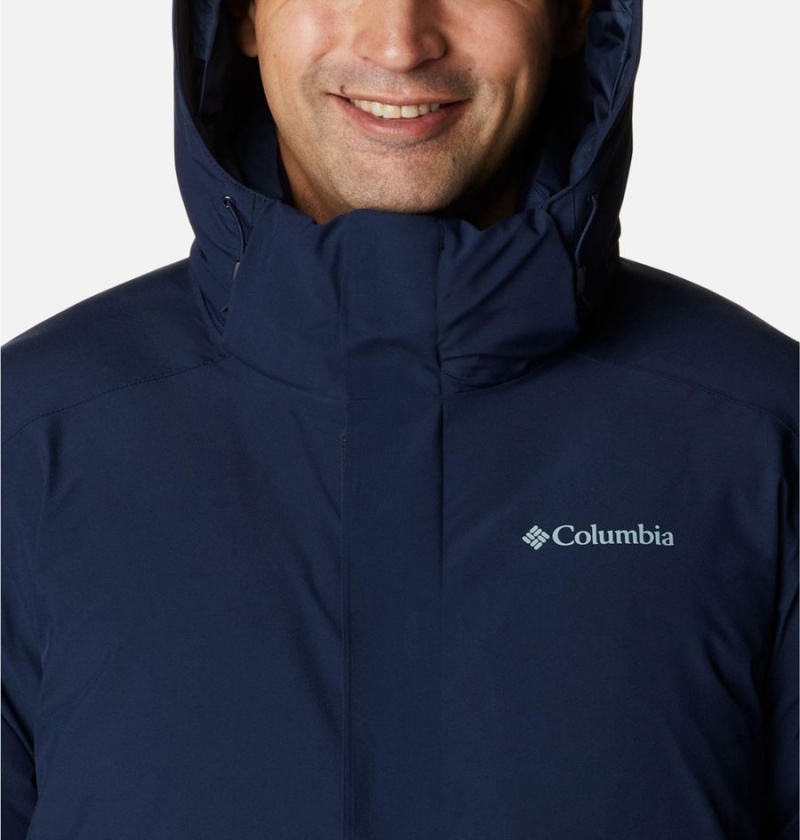 Navy Columbia Arrow Trail Insulated Men's Coats | 14963ICRJ