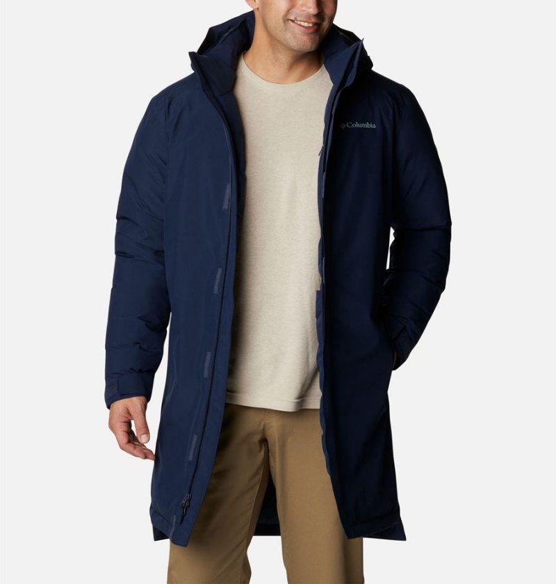 Navy Columbia Arrow Trail Insulated Men's Coats | 14963ICRJ