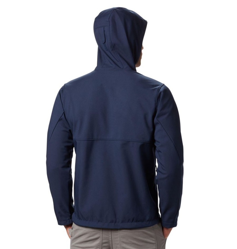 Navy Columbia Ascender Hooded Men's Softshell Jackets | 59438KAYM