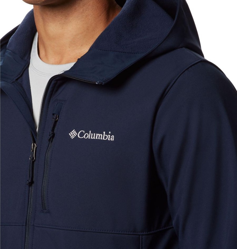 Navy Columbia Ascender Hooded Men's Softshell Jackets | 59438KAYM