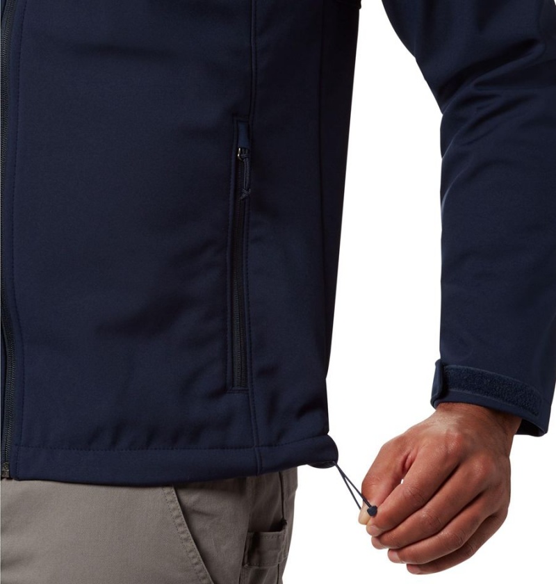 Navy Columbia Ascender Hooded Men's Softshell Jackets | 59438KAYM