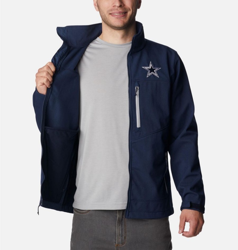 Navy Columbia Ascender II - Dallas Cowboys Men's Softshell Jackets | 46250QIDK