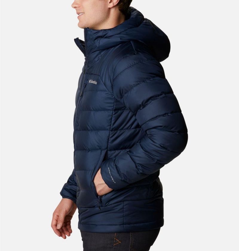 Navy Columbia Autumn Park Hooded Insulated Men's Puffer Jacket | 26059OAUD