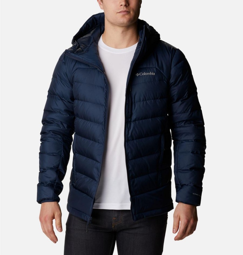 Navy Columbia Autumn Park Hooded Insulated Men\'s Puffer Jacket | 26059OAUD