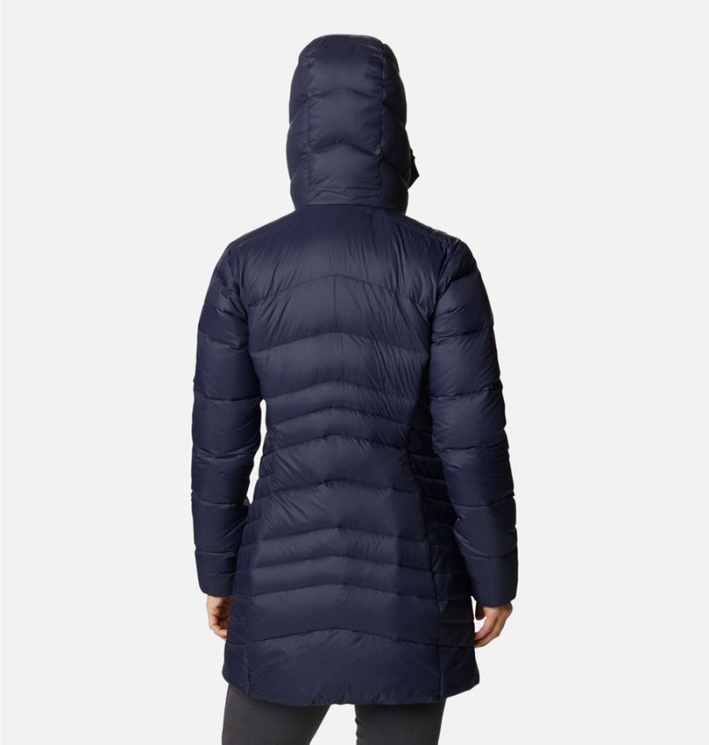 Navy Columbia Autumn Park Hooded Mid Women's Puffer Jacket | 20569NBZY