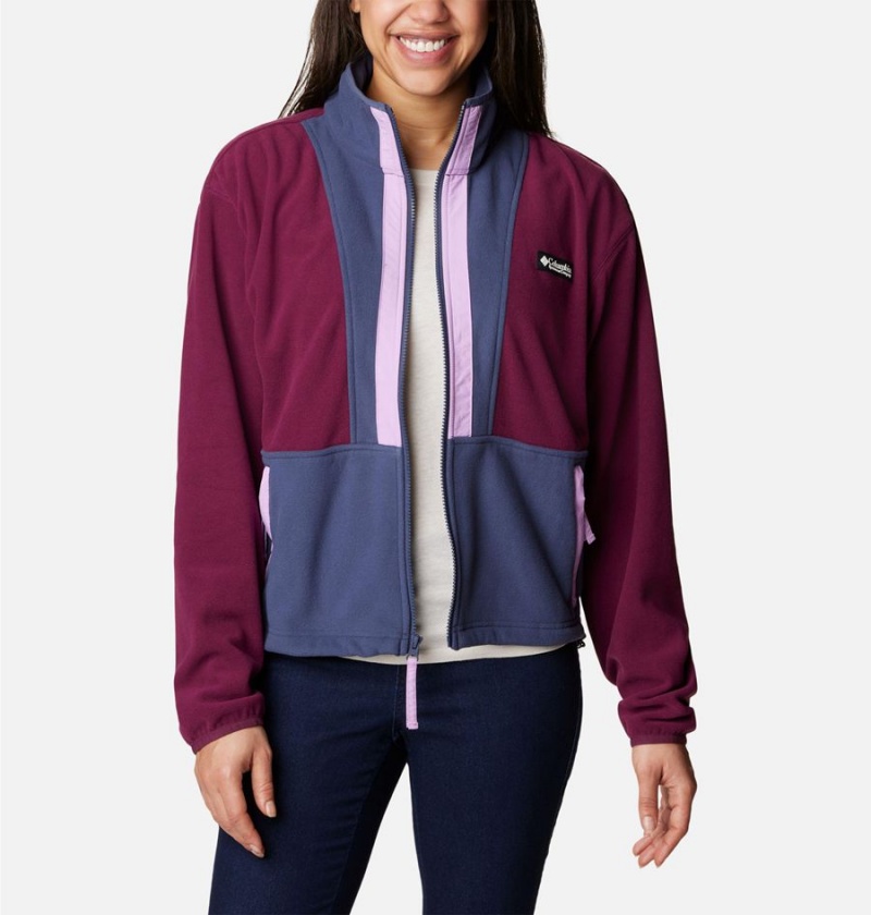 Navy Columbia Back Bowl Full Zip Women's Fleece Jacket | 60972NGBE