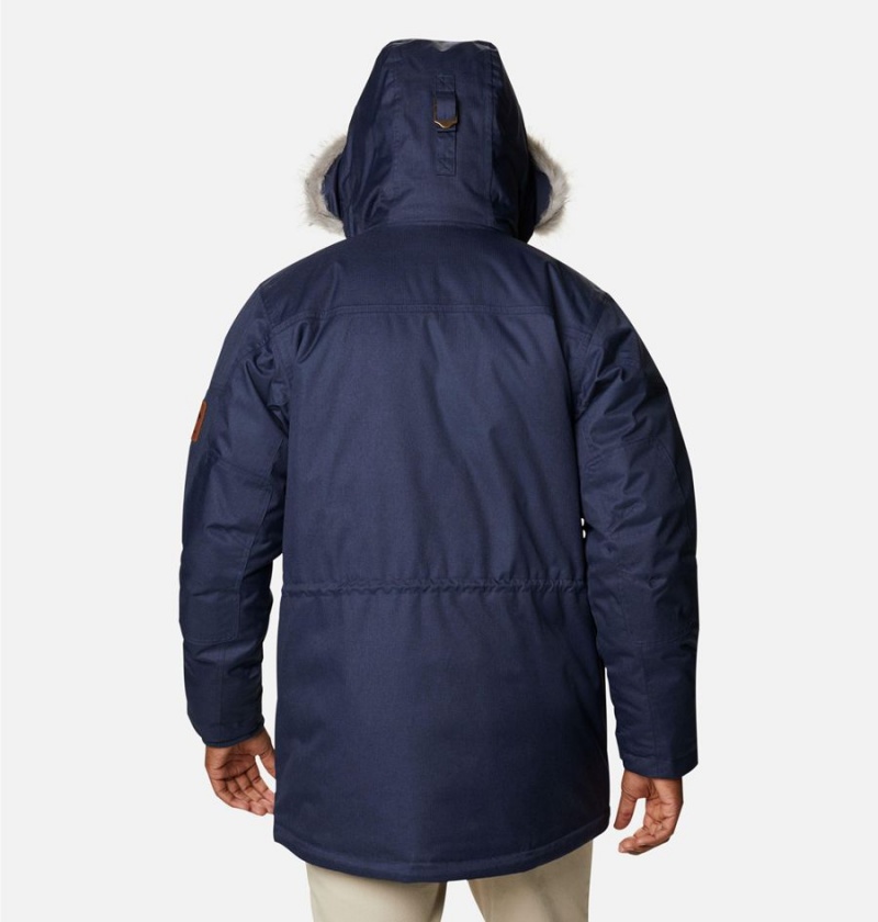 Navy Columbia Barlow Pass 550 TurboDown Men's Coats | 61548GAQX