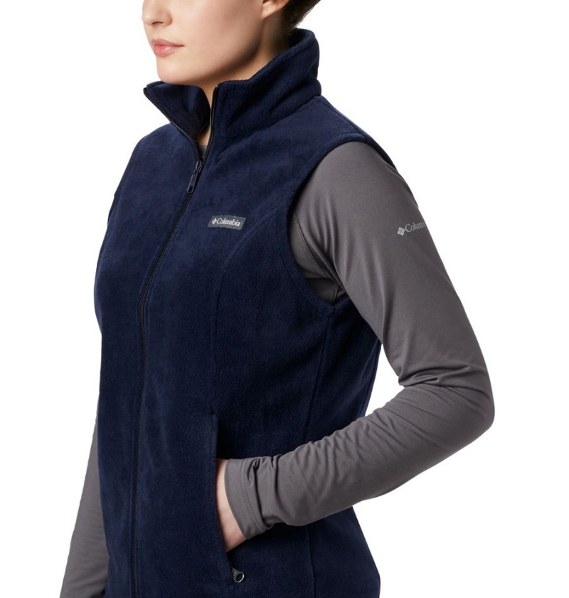 Navy Columbia Benton Springs Fleece Women's Vest | 19027LCKV