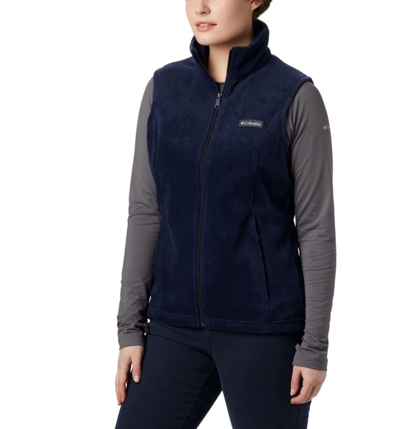 Navy Columbia Benton Springs Fleece Women\'s Vest | 19027LCKV