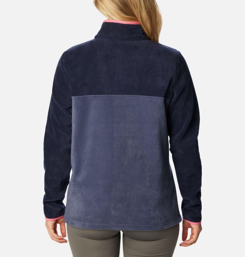 Navy Columbia Benton Springs Half Snap Fleece Women's Pullover | 10583YIKA