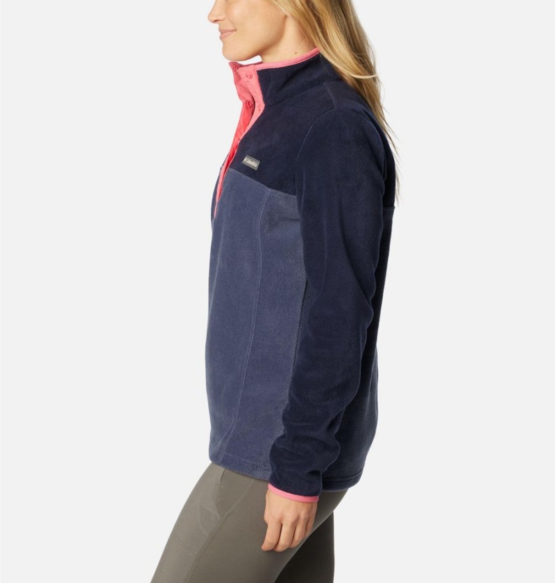 Navy Columbia Benton Springs Half Snap Fleece Women's Pullover | 10583YIKA