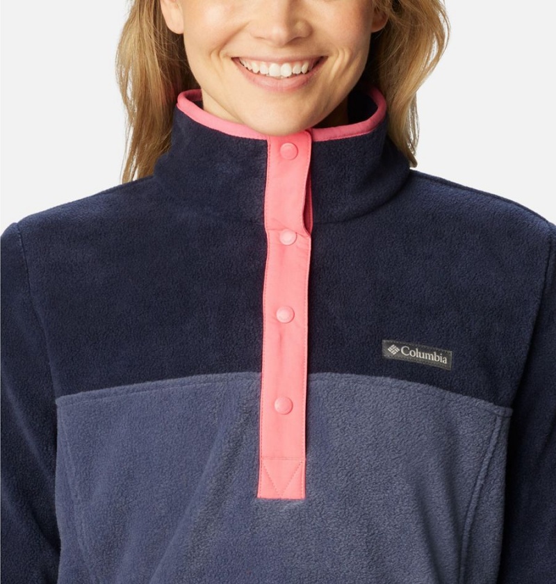 Navy Columbia Benton Springs Half Snap Fleece Women's Pullover | 10583YIKA