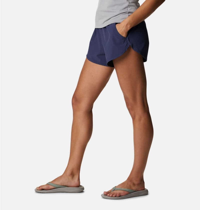 Navy Columbia Bogata Bay Stretch Women's Shorts | 19086RQSN