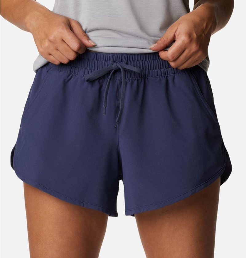 Navy Columbia Bogata Bay Stretch Women's Shorts | 19086RQSN