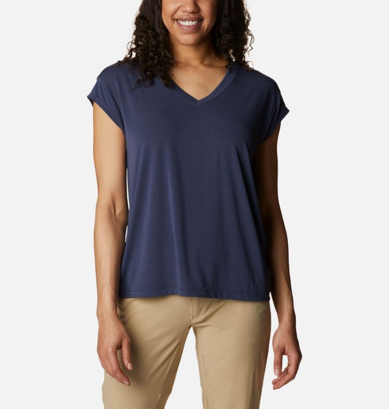 Navy Columbia Boundless Beauty Women\'s T-Shirt | 39508NWUL