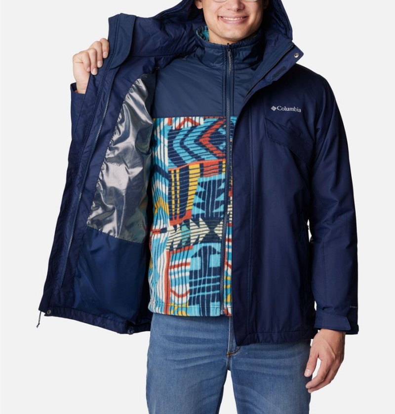 Navy Columbia Bugaboo II Fleece Interchange Men's Ski Jacket | 28675ZVHY