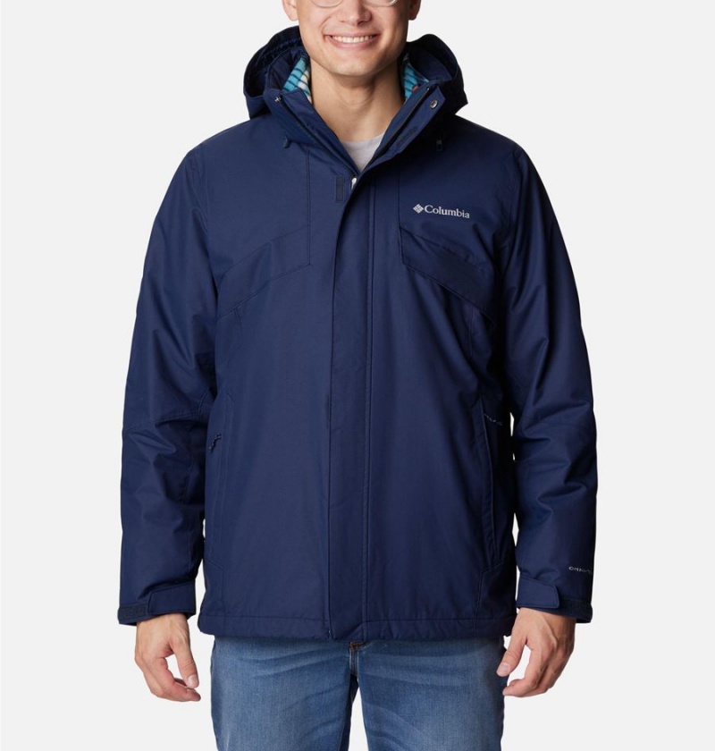 Navy Columbia Bugaboo II Fleece Interchange Men\'s Ski Jacket | 28675ZVHY