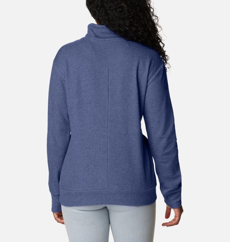 Navy Columbia Calico Basin Women's Pullover | 98231LEZI