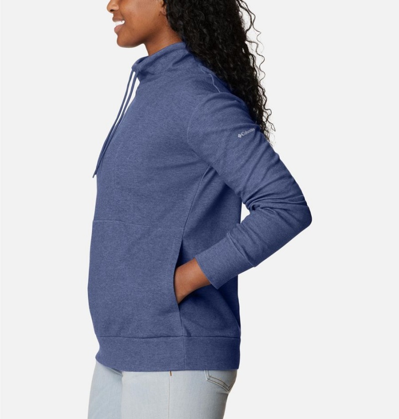 Navy Columbia Calico Basin Women's Pullover | 98231LEZI