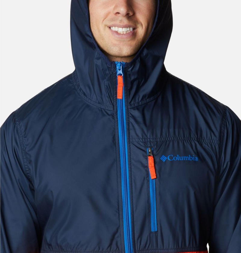 Navy Columbia Carbon Hill Packable Men's Windbreaker | 90264UVGL