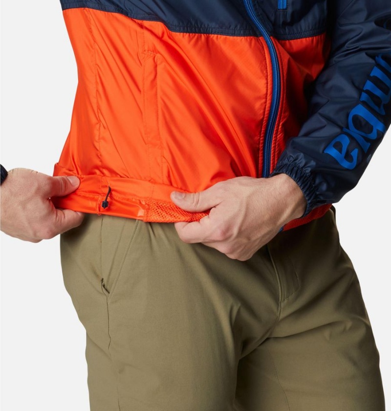 Navy Columbia Carbon Hill Packable Men's Windbreaker | 90264UVGL