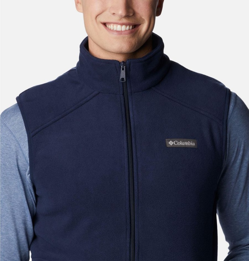 Navy Columbia Castle Dale Fleece Men's Vest | 40329HWRS