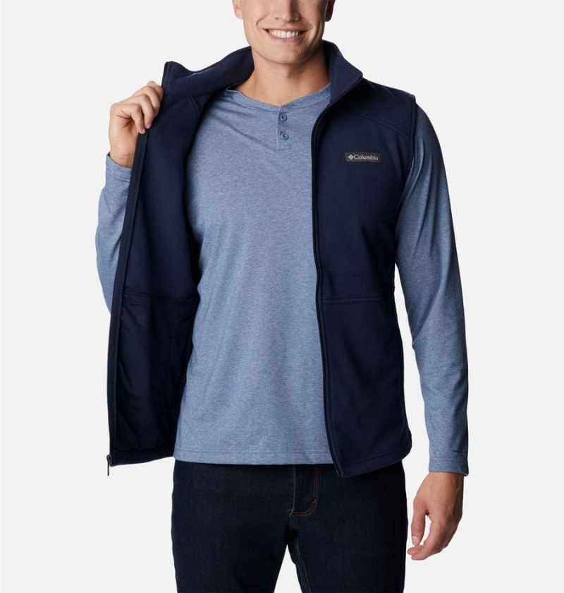 Navy Columbia Castle Dale Fleece Men's Vest | 40329HWRS