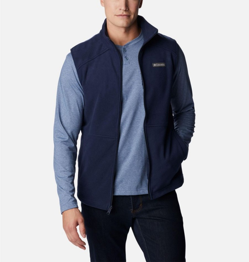 Navy Columbia Castle Dale Fleece Men's Vest | 40329HWRS