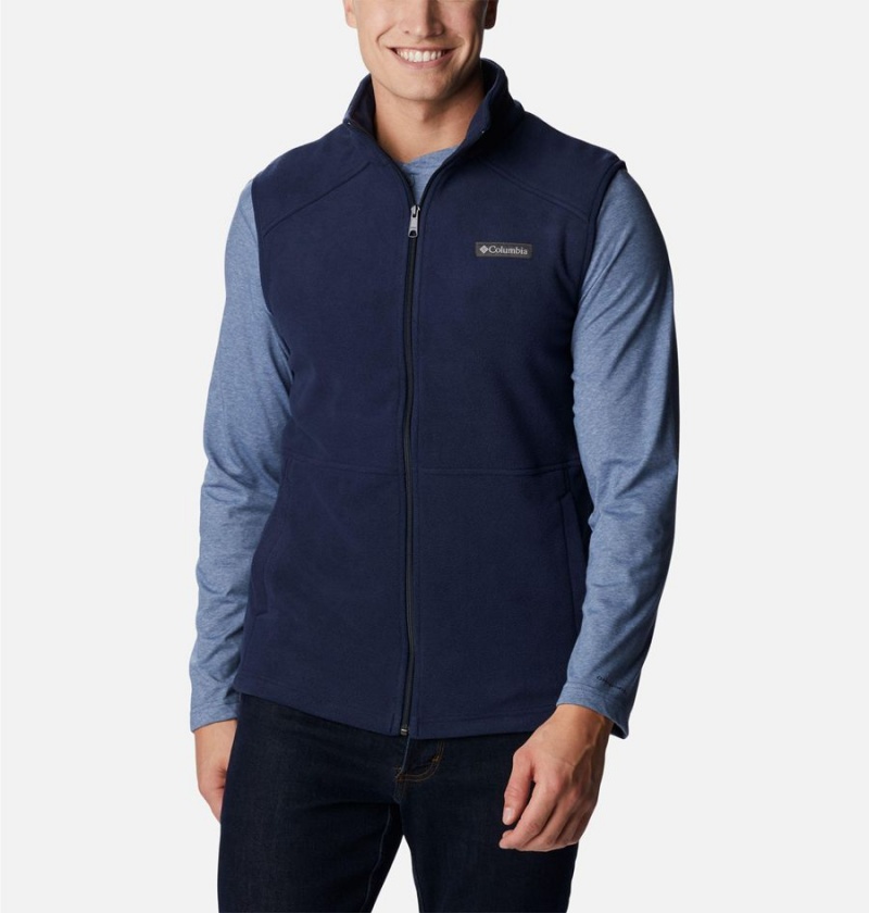 Navy Columbia Castle Dale Fleece Men\'s Vest | 40329HWRS