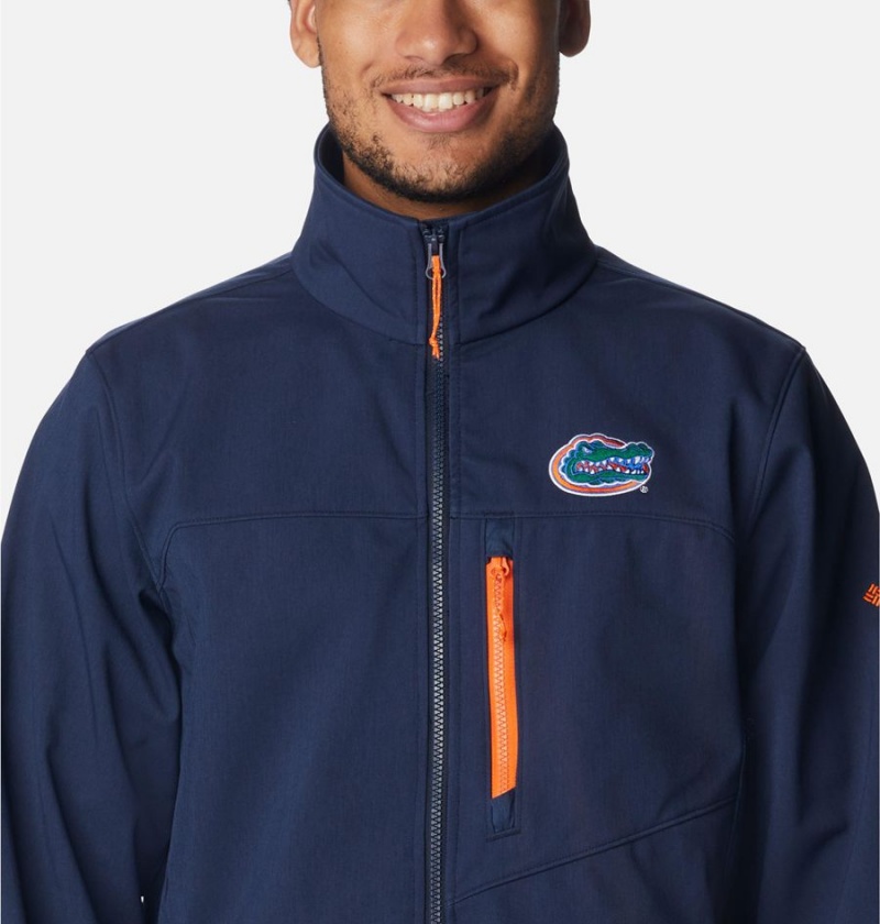 Navy Columbia Collegiate Ascender II - Florida Men's Softshell Jackets | 07589DSCR