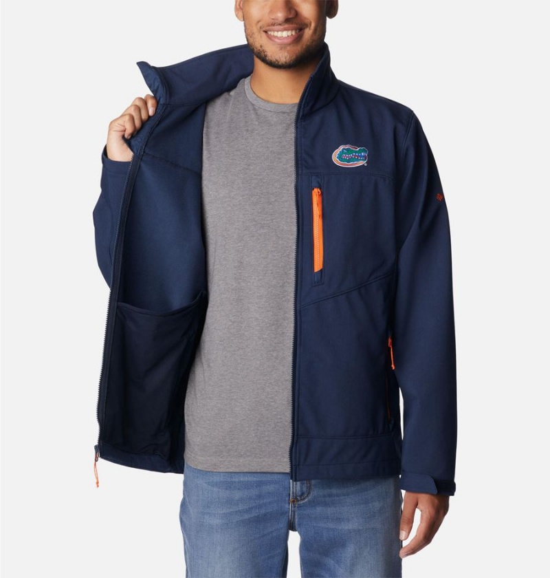 Navy Columbia Collegiate Ascender II - Florida Men's Softshell Jackets | 07589DSCR