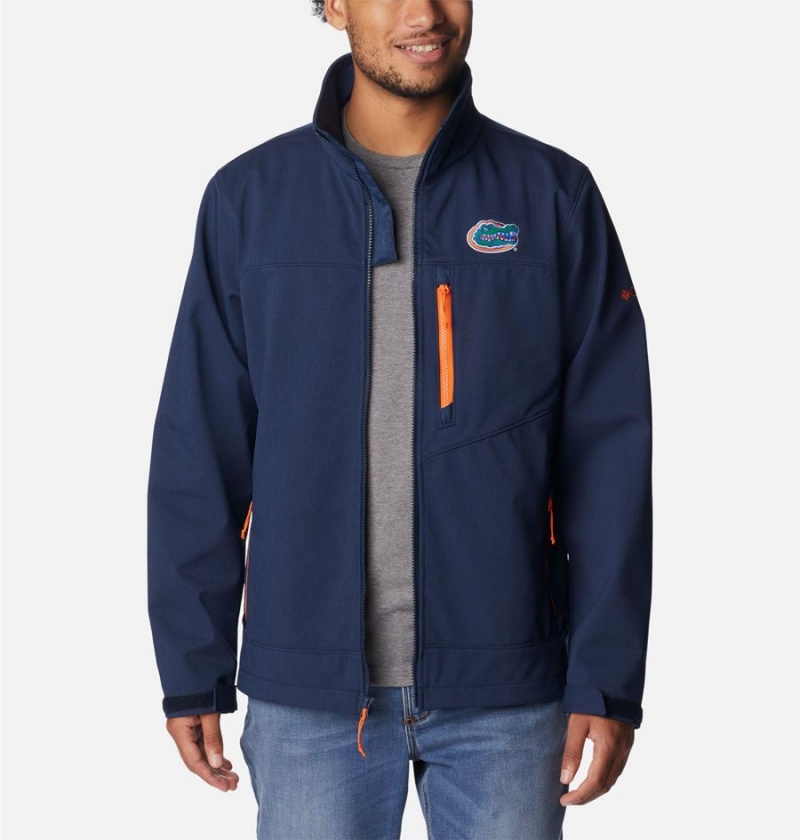 Navy Columbia Collegiate Ascender II - Florida Men's Softshell Jackets | 07589DSCR