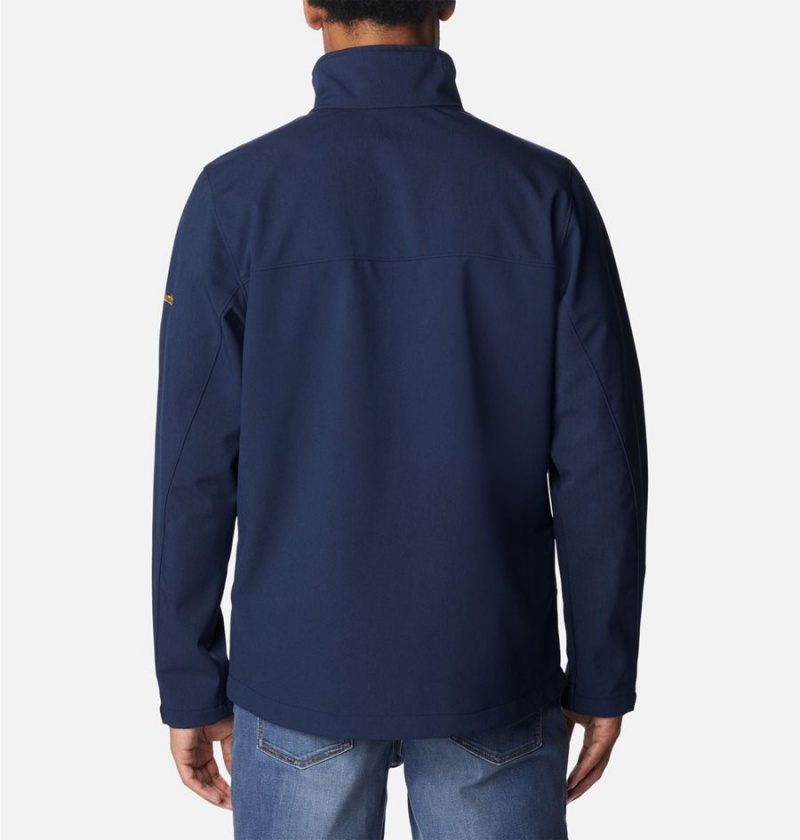 Navy Columbia Collegiate Ascender II - Michigan Men's Softshell Jackets | 48065USQP