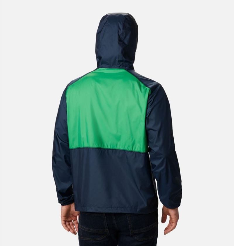 Navy Columbia Collegiate Flash Forward Jacket - Notre Dame Men's Windbreaker | 25741EOAB