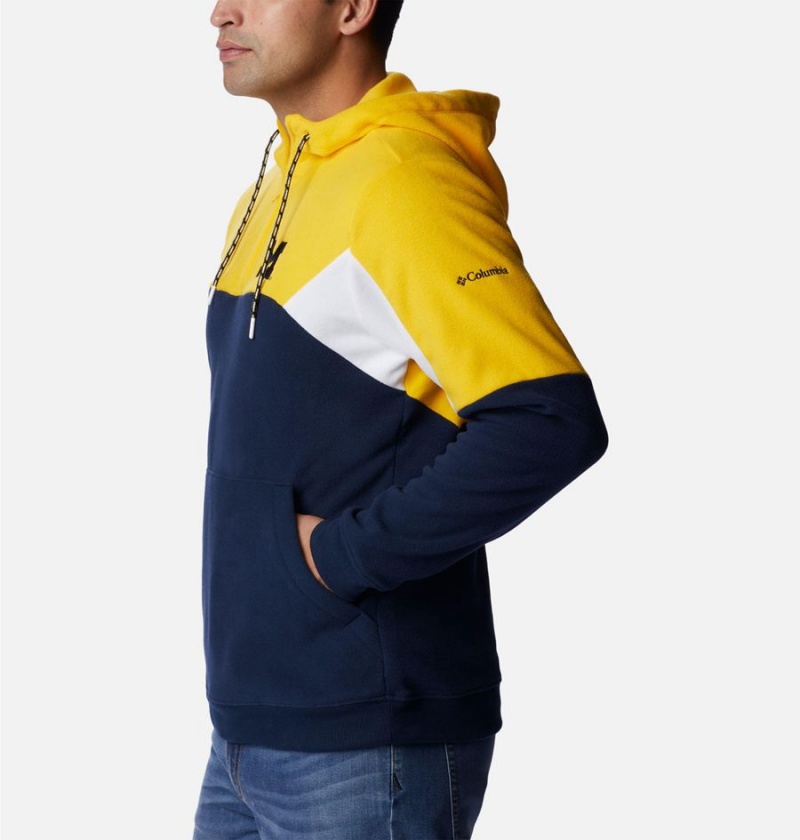 Navy Columbia Collegiate Lodge Fleece - Michigan Men's Hoodie | 41270STAQ