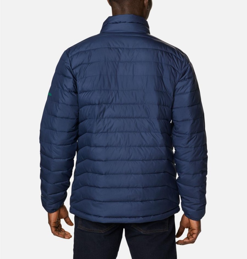 Navy Columbia Collegiate Powder Lite - Notre Dame Insulated Men's Puffer Jacket | 29683CHAZ