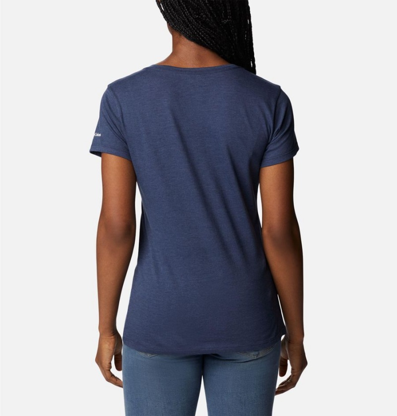 Navy Columbia Daisy Days Graphic Women's T-Shirt | 46238DSFI