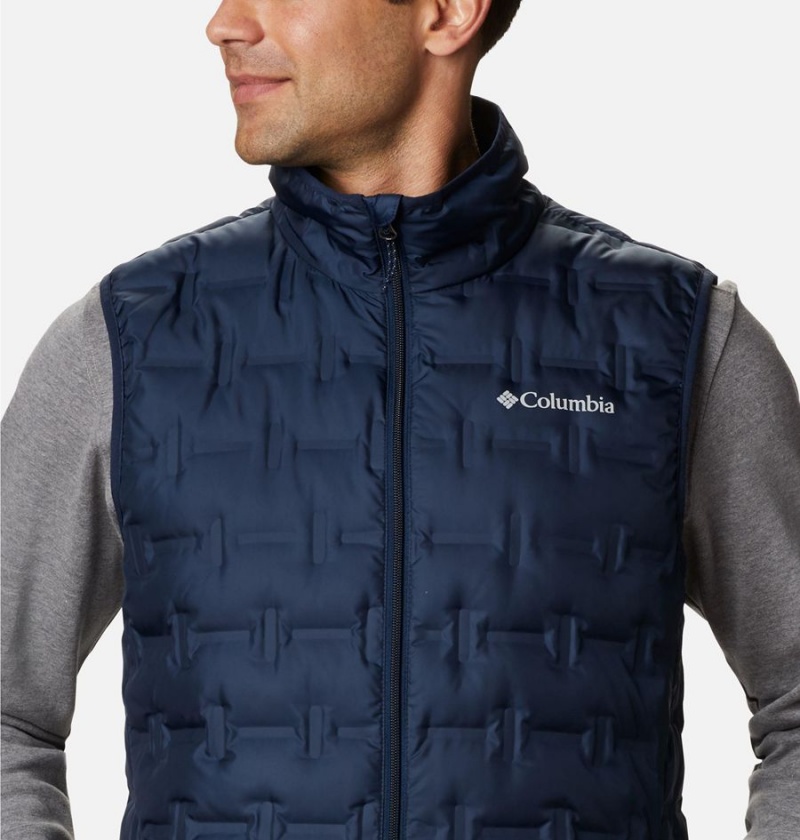 Navy Columbia Delta Ridge Down Men's Vest | 54807UKCS