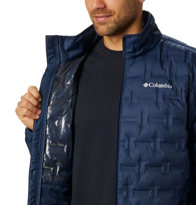 Navy Columbia Delta Ridge Insulated Men's Puffer Jacket | 94870PBWU