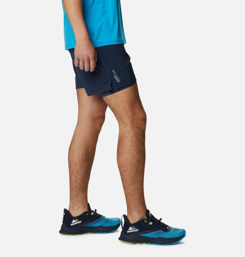 Navy Columbia Endless Trail 2-in-1 Men's Shorts | 57320DHPK