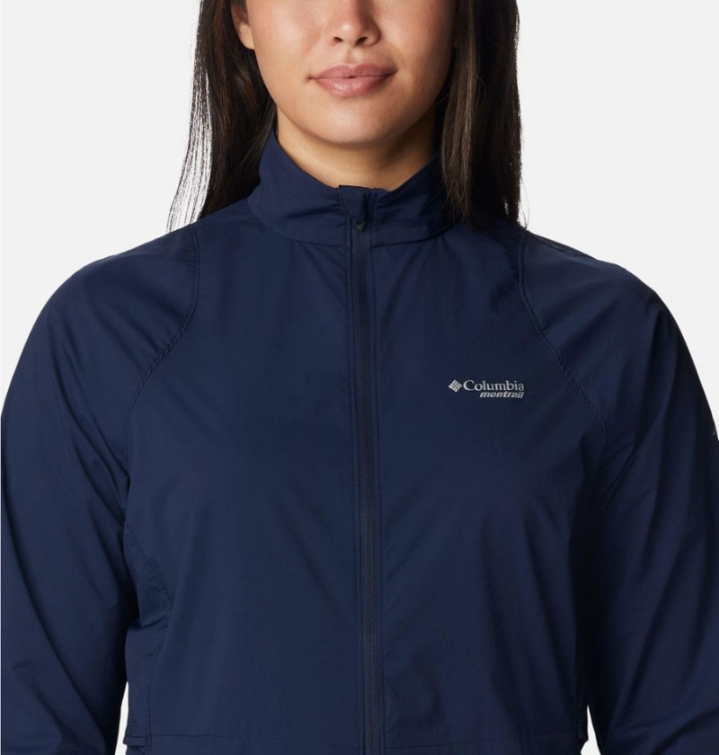 Navy Columbia Endless Trail Wind Shell Jacket Women's Windbreaker | 81572WUPF