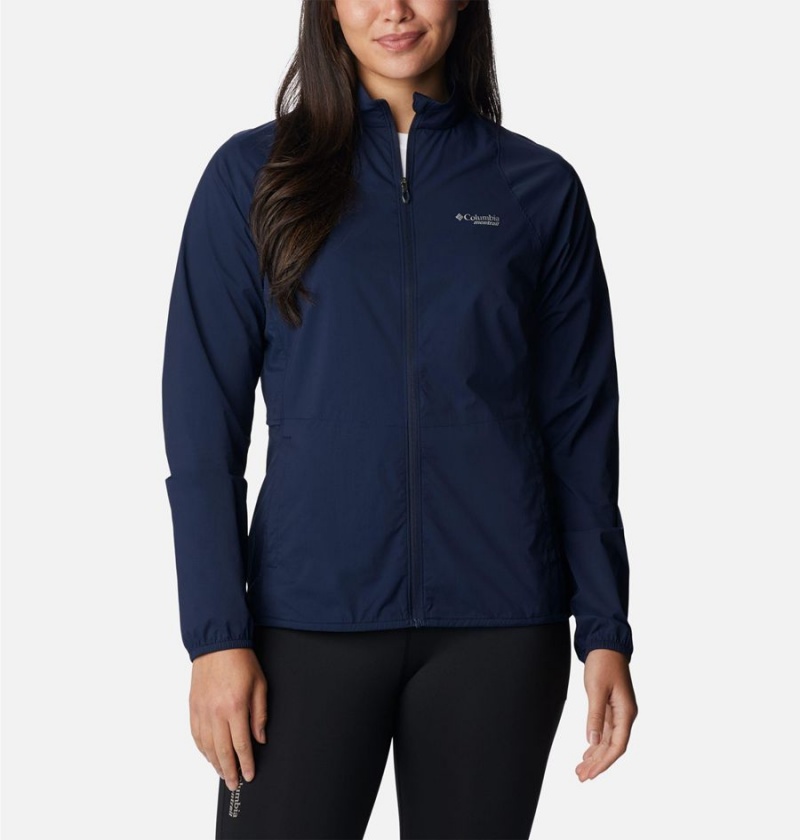 Navy Columbia Endless Trail Wind Shell Jacket Women\'s Windbreaker | 81572WUPF