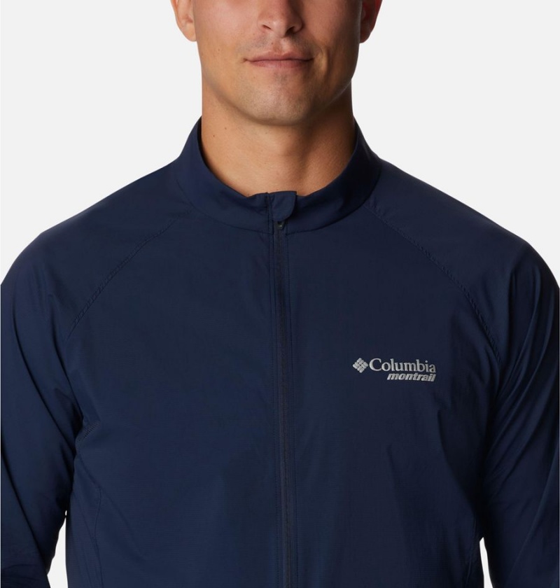 Navy Columbia Endless Trail Wind Shell Jacket Men's Windbreaker | 69807EIVW