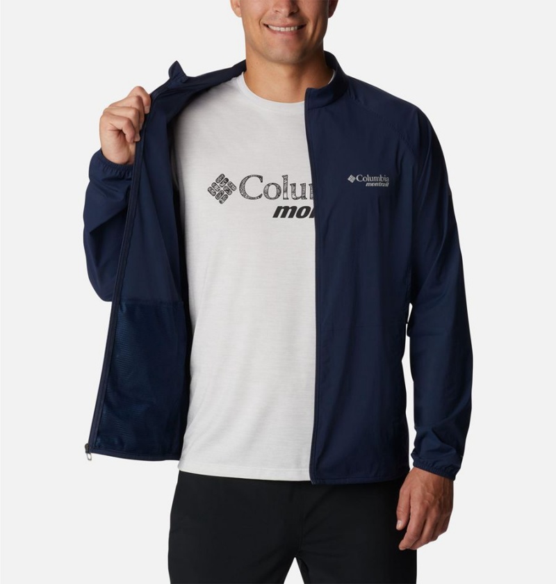 Navy Columbia Endless Trail Wind Shell Jacket Men's Windbreaker | 69807EIVW