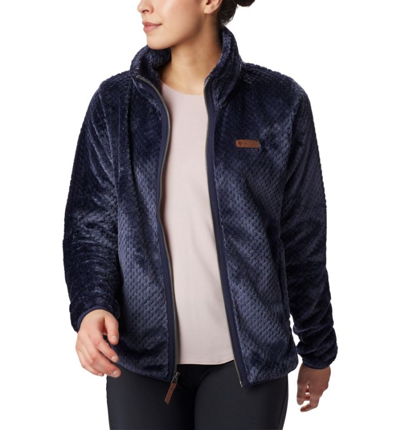 Navy Columbia Fire Side II Sherpa Full Zip Women's Fleece Jacket | 46012BRPS