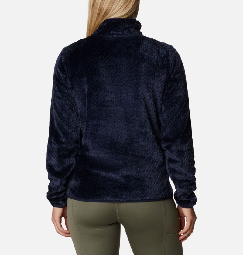 Navy Columbia Fire Side Quarter Zip Sherpa Fleece Women's Pullover | 38927KPGI