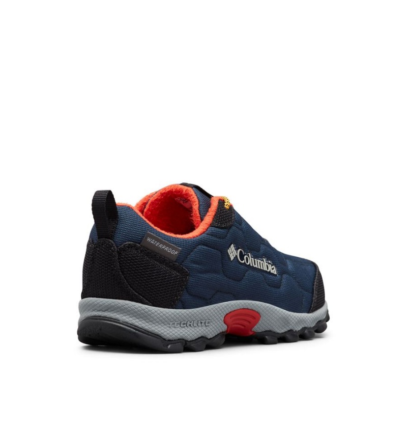 Navy Columbia Firecamp Sledder 3 Waterproof Kids' Sneakers | 28690DKJP