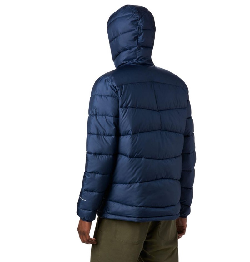 Navy Columbia Fivemile Butte Hooded Insulated Men's Puffer Jacket | 87021SGAU