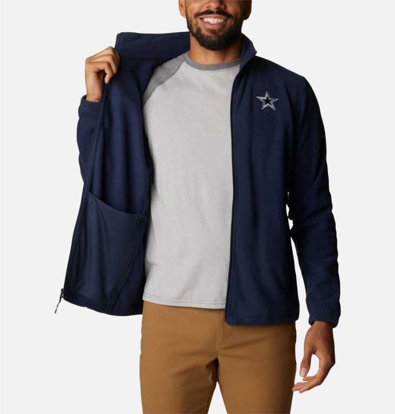 Navy Columbia Flanker III - Dallas Cowboys Men's Fleece Jacket | 25970SJBL