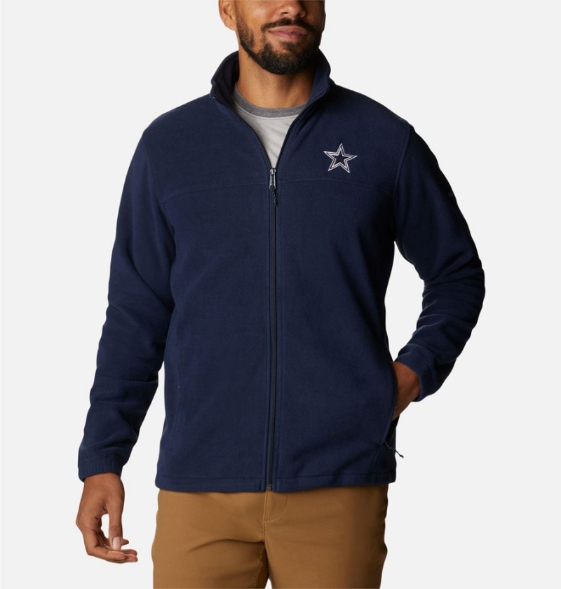 Navy Columbia Flanker III - Dallas Cowboys Men's Fleece Jacket | 25970SJBL